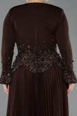 Long Brown Plus Size Evening Dress ABU5848