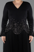 Long Black Plus Size Evening Dress ABU5848