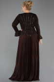 Long Brown Plus Size Evening Dress ABU5849