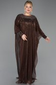 Long Brown Plus Size Evening Dress ABU5851