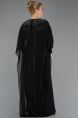 Long Black Plus Size Evening Dress ABU5851