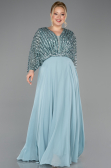 Long Mint Chiffon Formal Plus Size Dress ABU5859