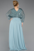 Long Mint Chiffon Formal Plus Size Dress ABU5859