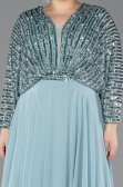 Long Mint Chiffon Formal Plus Size Dress ABU5859
