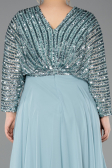 Long Mint Chiffon Formal Plus Size Dress ABU5859