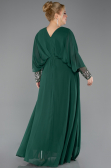 Long Emerald Green Chiffon Formal Plus Size Dress ABU5860