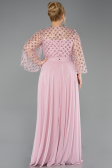 Long Powder Color Chiffon Plus Size Evening Gown ABU5875