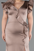 Long Mink Satin Plus Size Evening Dress ABU5877
