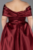 Long Burgundy Beaded Formal Plus Size Dress ABU5742