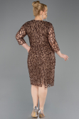 Midi Copper Scaly Plus Size Cocktail Dress ABK2546