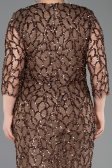 Midi Copper Scaly Plus Size Cocktail Dress ABK2546