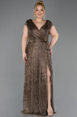 Long Copper Plus Size Evening Gown ABU5836