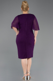 Purple Midi Plus Size Evening Dress ABK1826