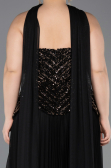 Long Black Plus Size Evening Gown ABU5856