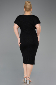 Midi Black Plus Size Evening Gown ABK2535