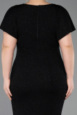 Midi Black Plus Size Evening Gown ABK2535