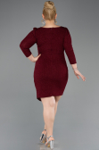 Short Burgundy Plus Size Cocktail Dress ABK2537