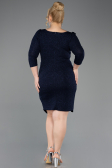Short Navy Blue Plus Size Cocktail Dress ABK2537