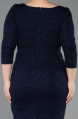 Short Navy Blue Plus Size Cocktail Dress ABK2537