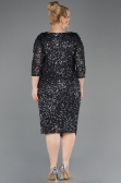 Midi Anthracite Plus Size Cocktail Dress ABK2540