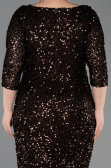 Midi Brown Plus Size Cocktail Dress ABK2540