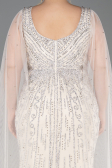 Long Beige Stony Plus Size Evening Gown ABU5752