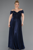 Long Navy Blue Oversized Evening Dress ABU5716