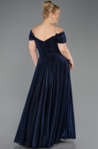 Long Navy Blue Oversized Evening Dress ABU5716
