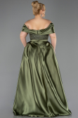Olive Drab Long Beaded Formal Plus Size Dress ABU5742