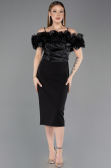 Midi Black Cocktail Dress ABK2553