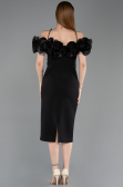Midi Black Cocktail Dress ABK2553