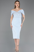 Midi Light Blue Party Dress ABK2555