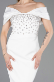 Midi White Party Dress ABK2555