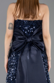 Short Navy Blue Scaly Cocktail Dress ABK2556