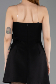 Short Black Dantelle Party Dress ABK2557