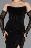 Midi Black Dantelle Cocktail Dress ABK2558