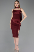 Midi Burgundy Cocktail Dress ABK2559
