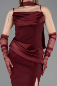 Midi Burgundy Cocktail Dress ABK2559