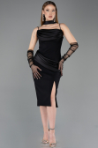 Midi Black Cocktail Dress ABK2559
