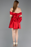 Mini Red Satin Cocktail Dress ABK2562
