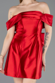Mini Red Satin Cocktail Dress ABK2562