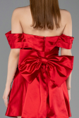 Mini Red Satin Cocktail Dress ABK2562