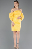 Short Yellow Cocktail Dress ABK2563