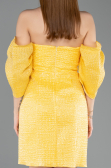 Short Yellow Cocktail Dress ABK2563