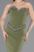 Olive Drab Long Evening Dress ABU5610