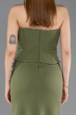 Olive Drab Long Evening Dress ABU5610