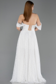 Long White Dantelle Evening Dress ABU5867