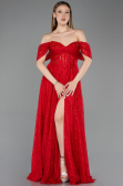 Long Red Dantelle Evening Dress ABU5867