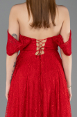 Long Red Dantelle Evening Dress ABU5867