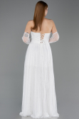 Long White Dantelle Evening Dress ABU5887